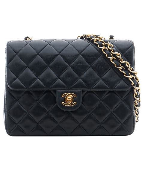 quilted black leather chanel purse